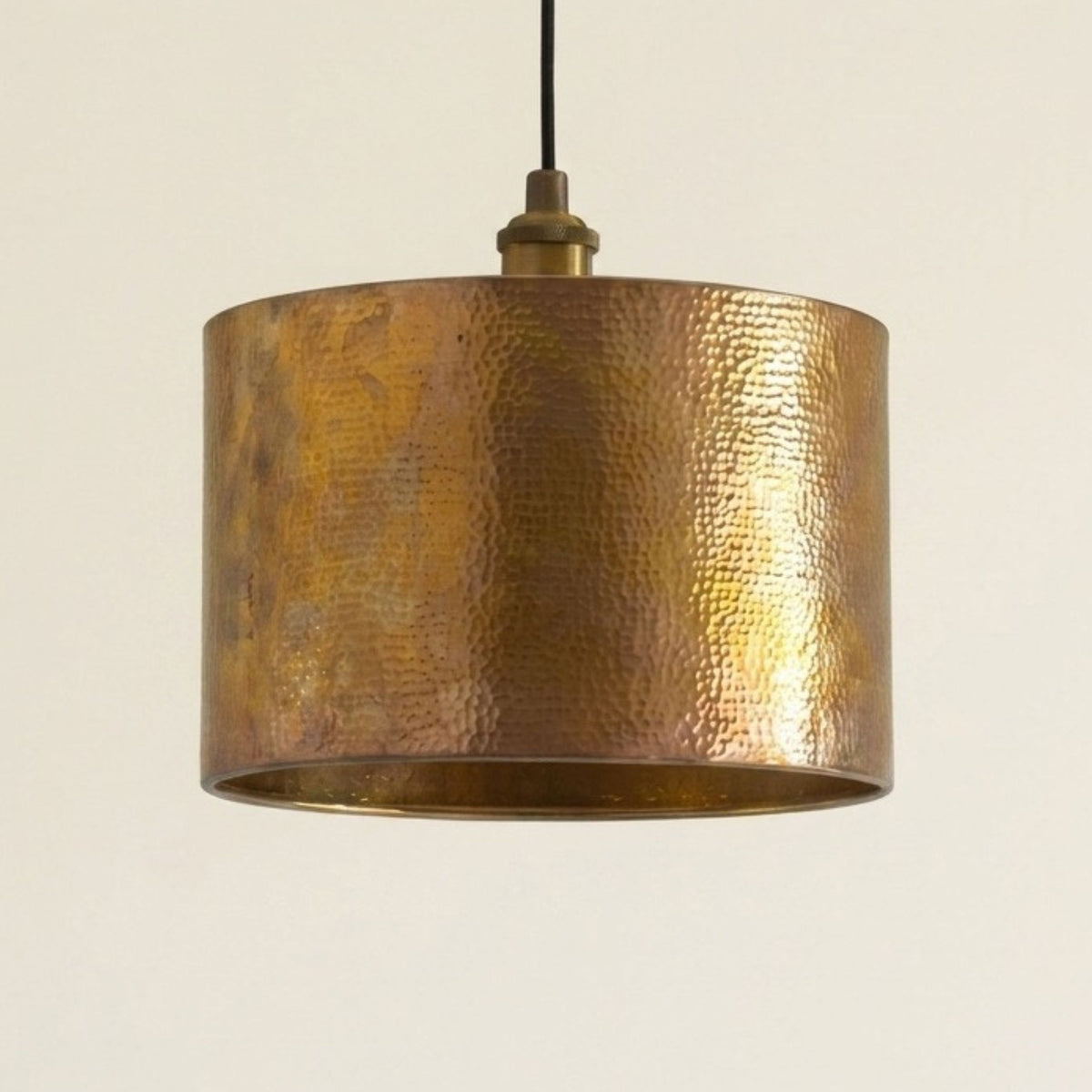 Hammered Brass Pendant Light