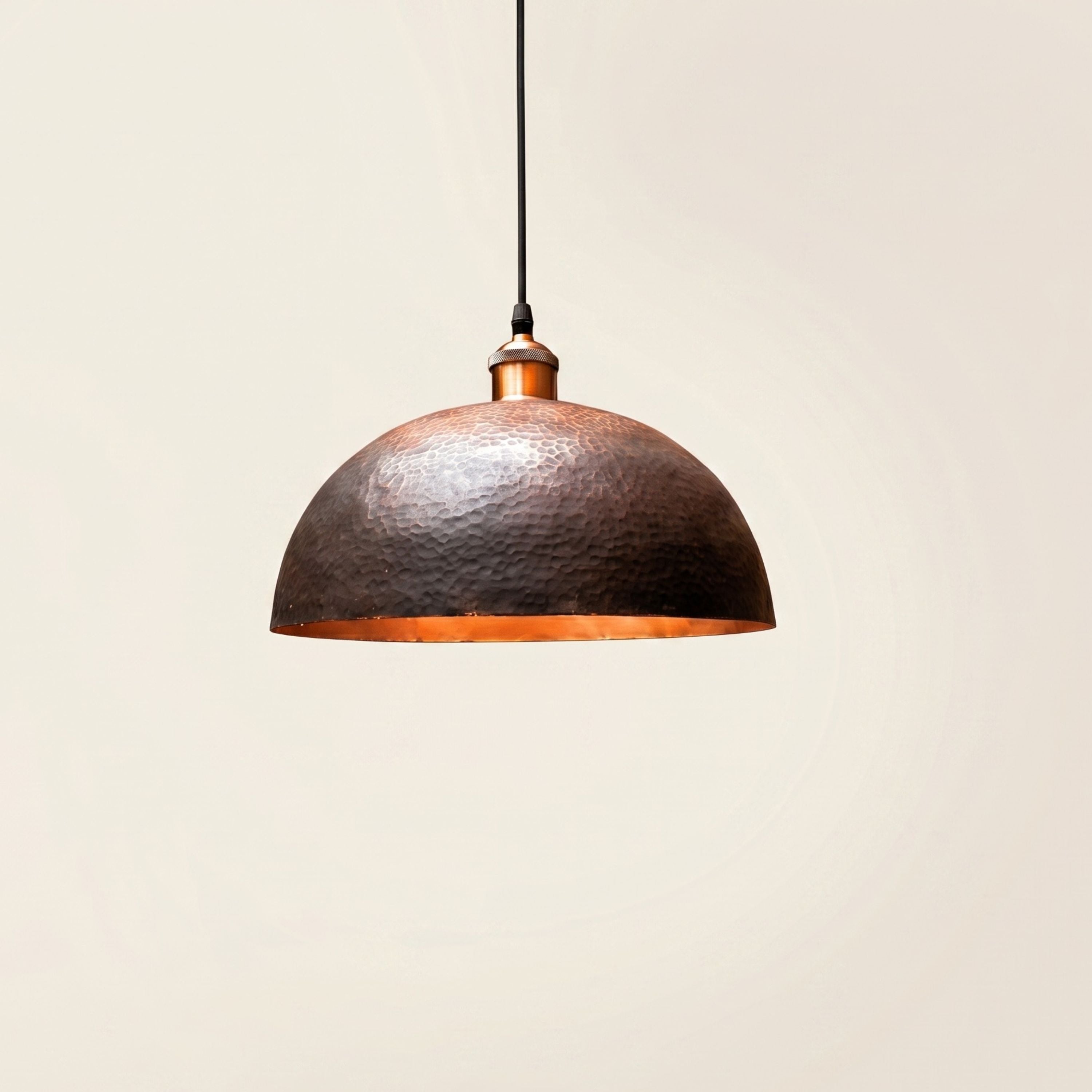 Hammered Copper Pendant Light, 