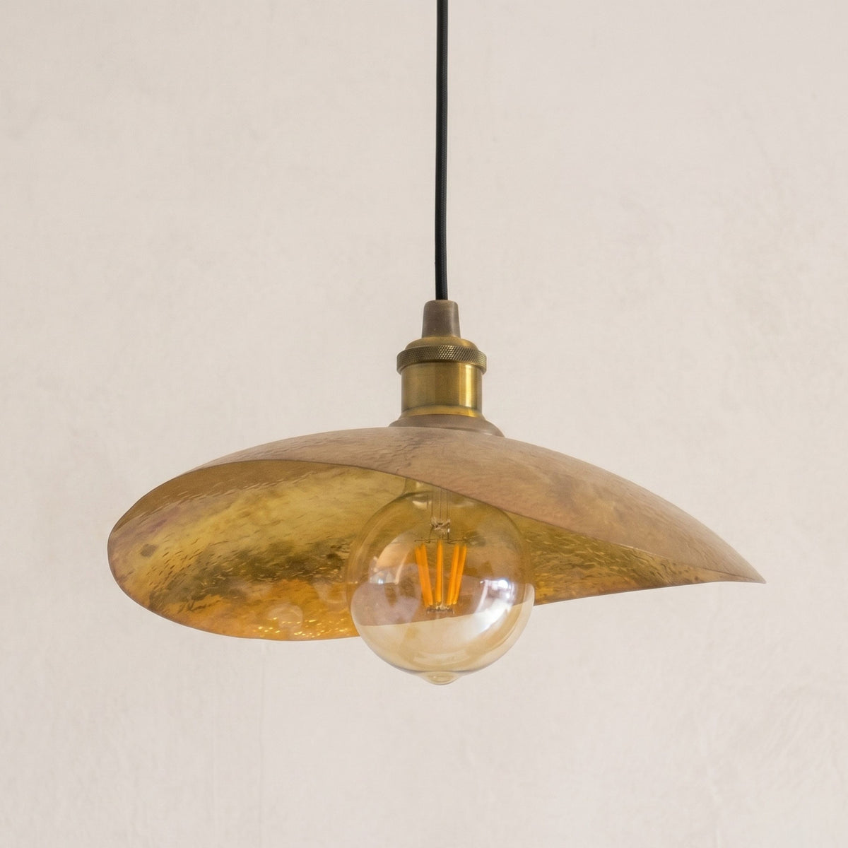 Hand Hammered Brass Pendant Light 