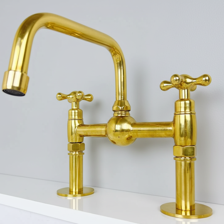 Handcrafted Solid Brass Kitchen Faucet 
