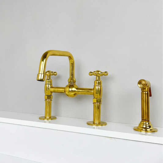 Handcrafted Solid Brass Kitchen Faucet 
