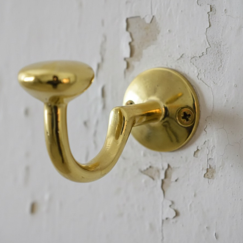 Unlacquered Solid Brass Hooks-zoom-