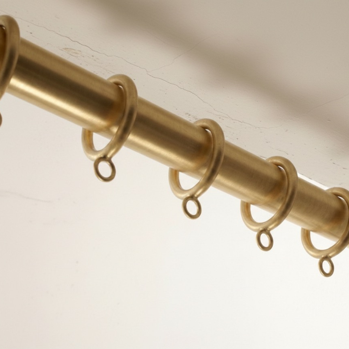 Handmade Unlacquered Brass Curtin rod azulsouk