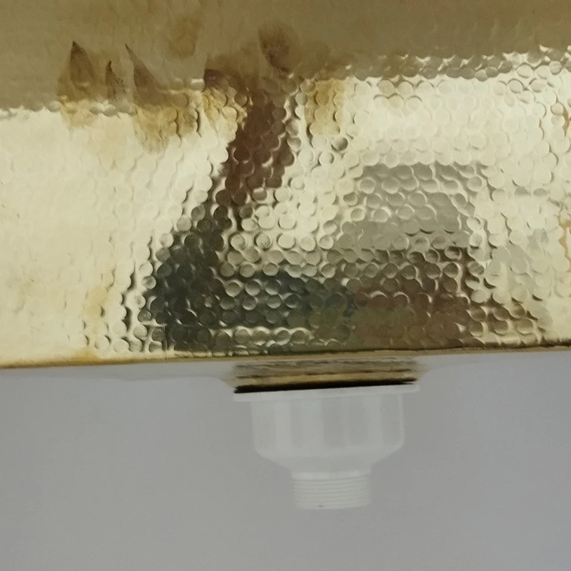 Unlacquered Brass Kitchen Sink - Hammered-zoom-