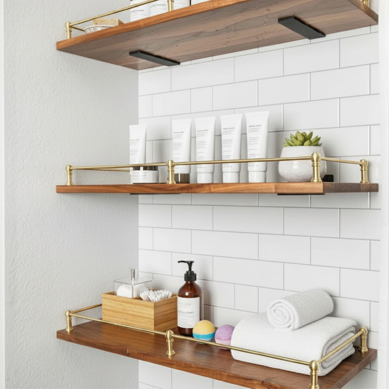 Unlacquered Brass Gallery Rail-zoom-