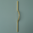 Modern Curved Arch Unlacquered Brass Cabinet Pulls