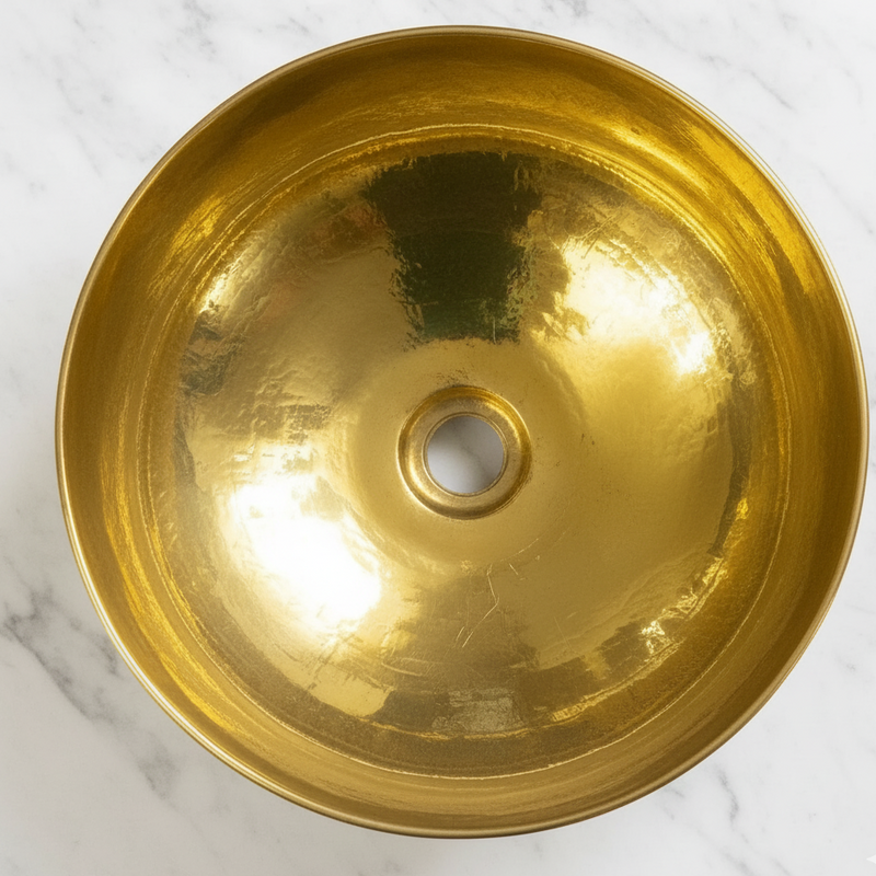 Unlacquered Brass Vessel Sink-zoom-