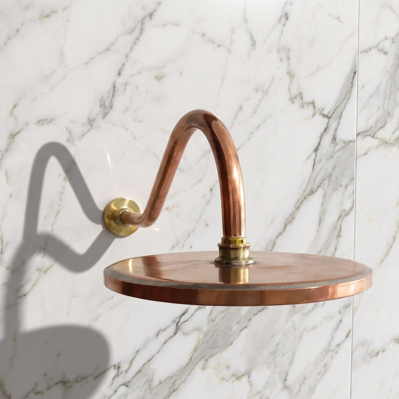 Unlacquered Solid Copper Shower Head-zoom-
