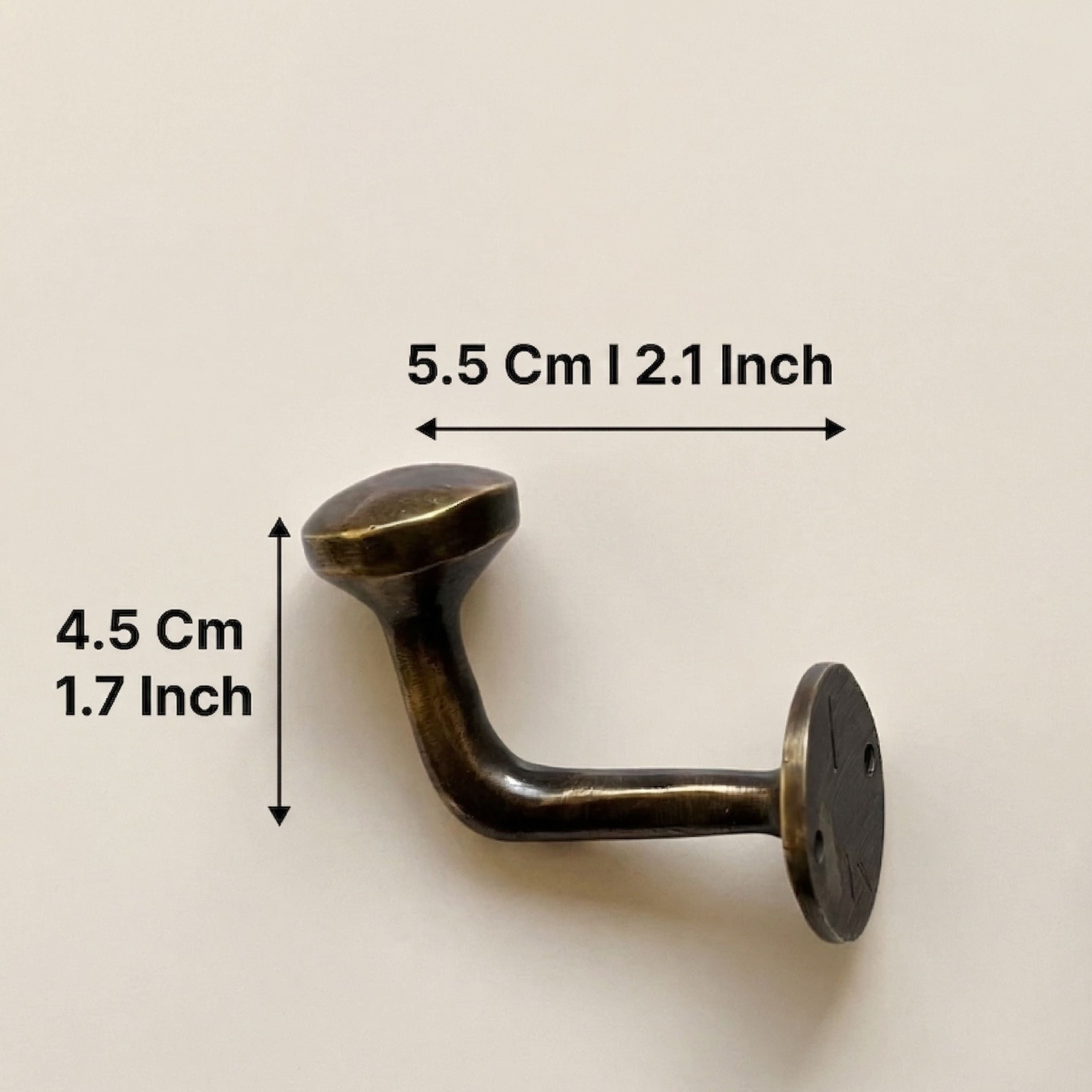 Set of 3 Antique Style Solid Brass Hooks