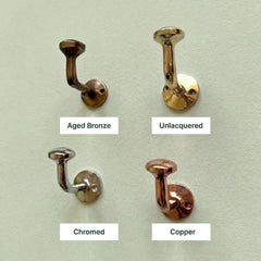 Set of 3 Solid Brass Wall Hooks 