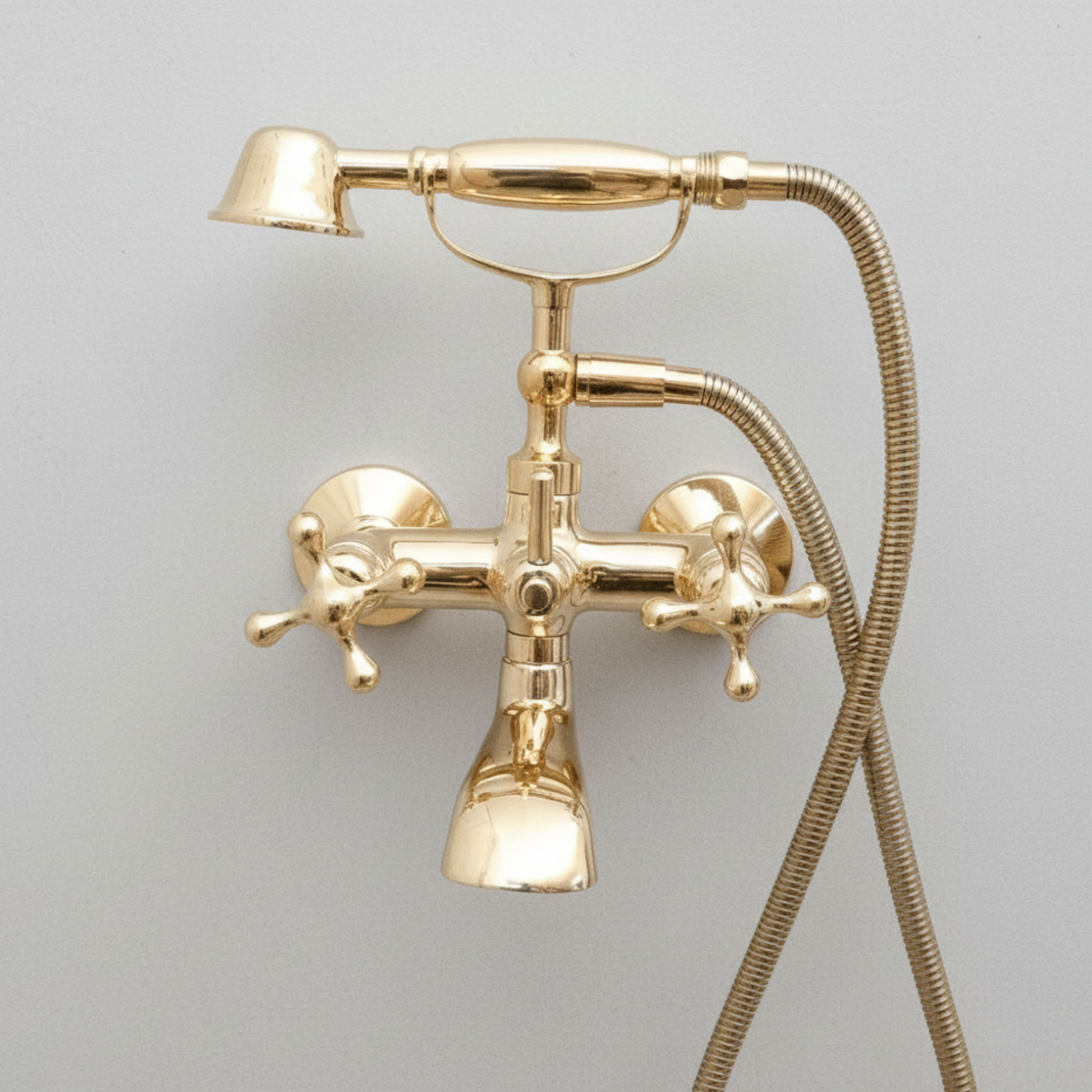 Tub Filler with Brass Hand Shower