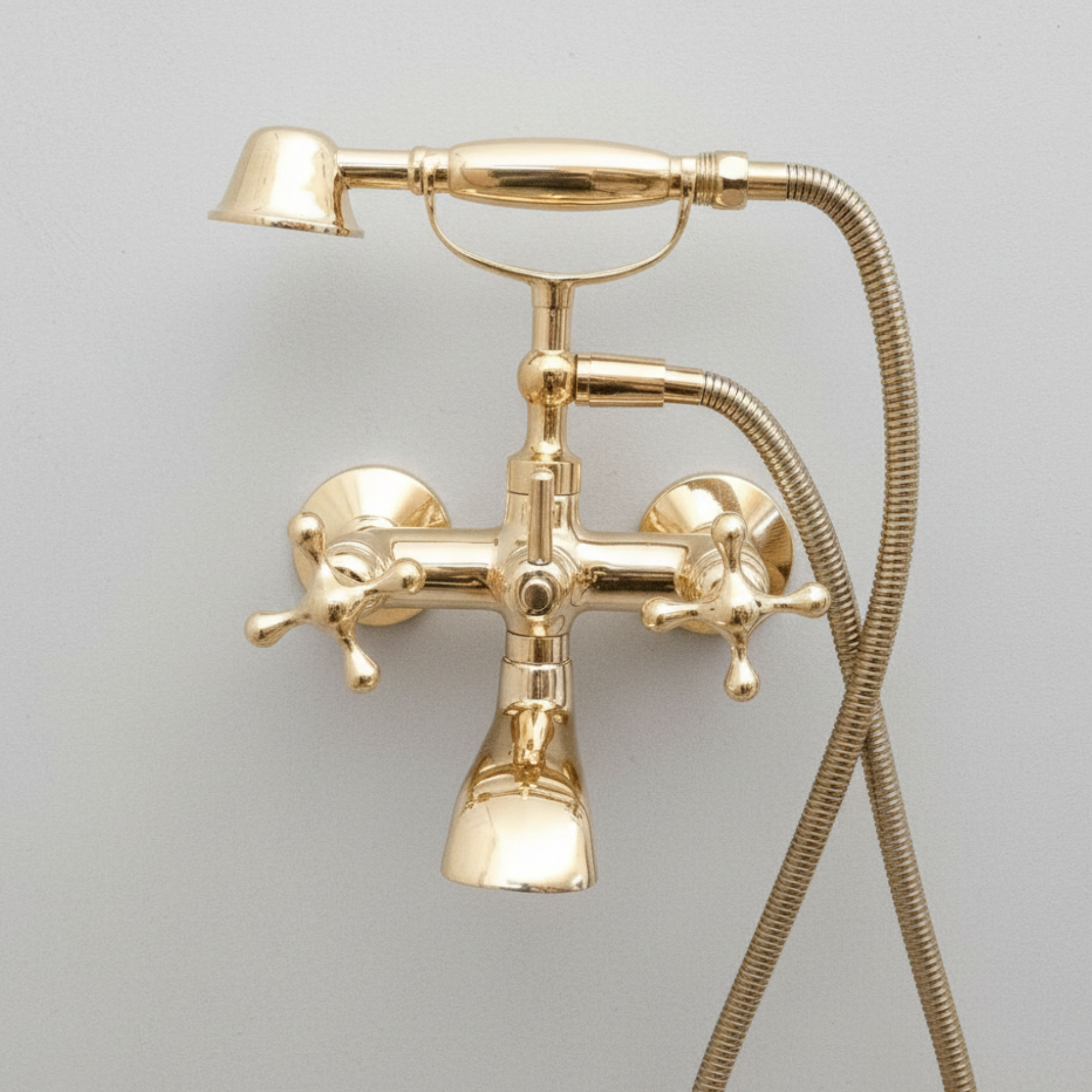 Tub Filler with Brass Hand Shower