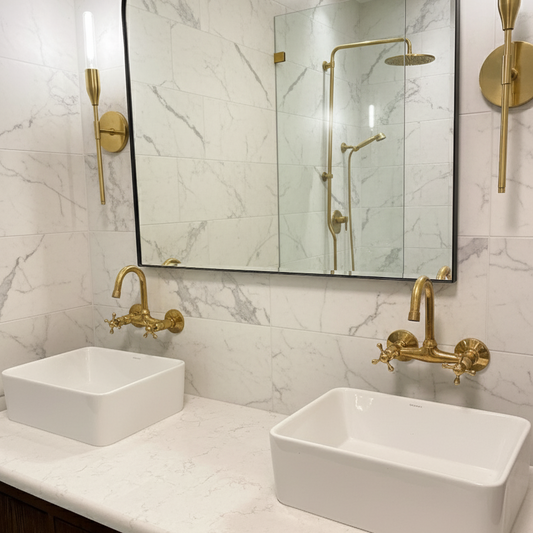 Unlacquered Brass Bathroom Faucet 