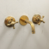 Unlacquered Brass 3-Hole Wall-Mount Bathtub Faucet