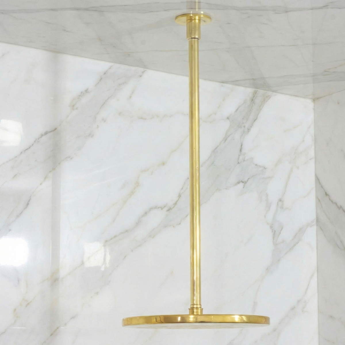 Unlacquered Brass Ceiling Shower