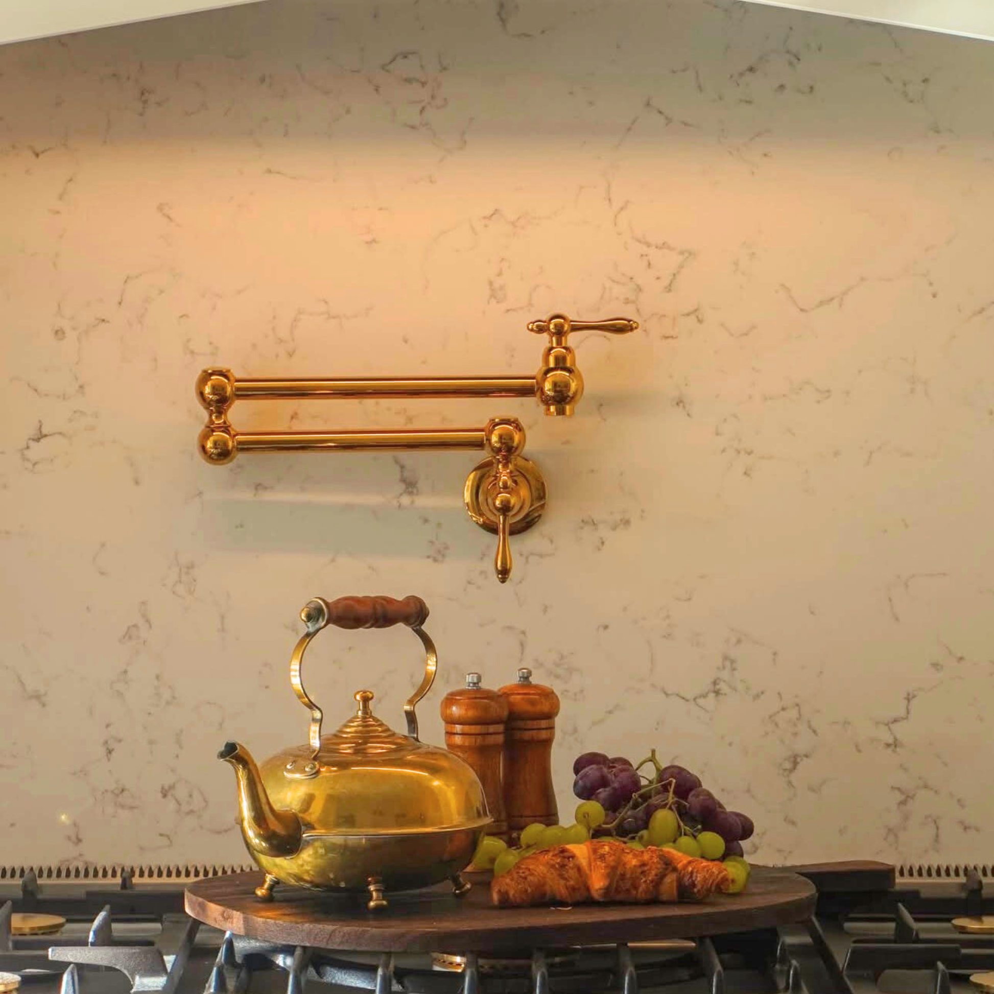 Unlacquered Brass Pot Filler Kitchen
