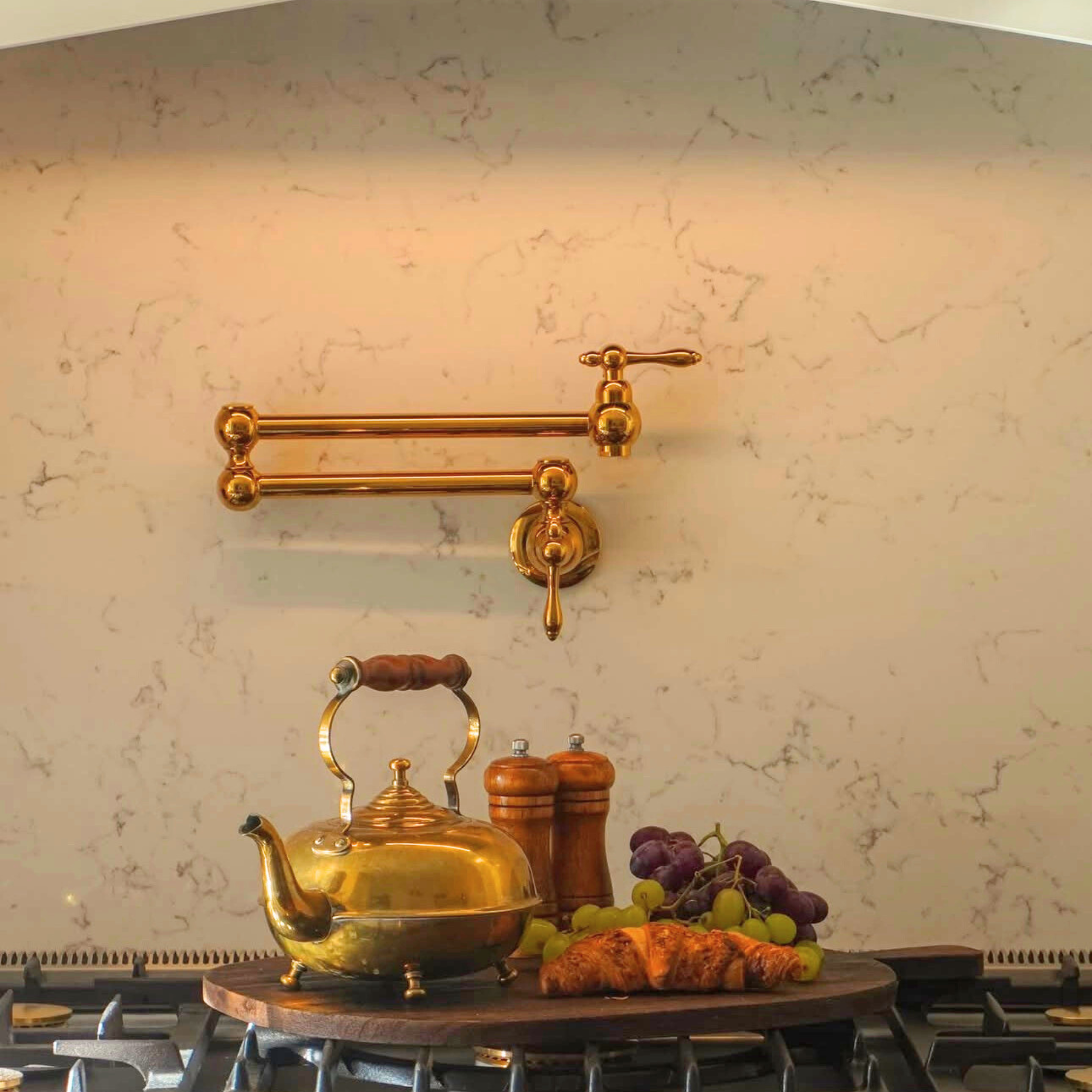 Unlacquered Brass Pot Filler Kitchen

