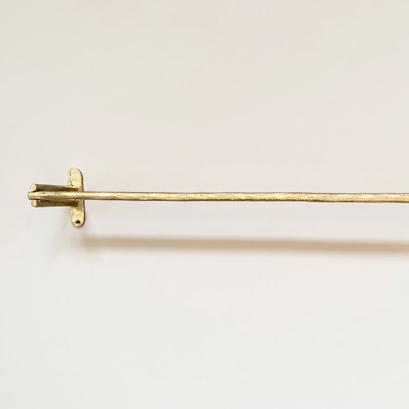 Unlacquered Solid Brass Towel Holder-zoom-