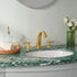 Unlacquered Brass Widespread Bathroom Faucet 
