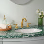 Unlacquered Brass Widespread Bathroom Faucet 