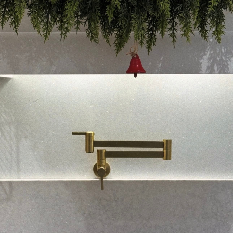 Unlacquered brass Pot Filler-zoom-
