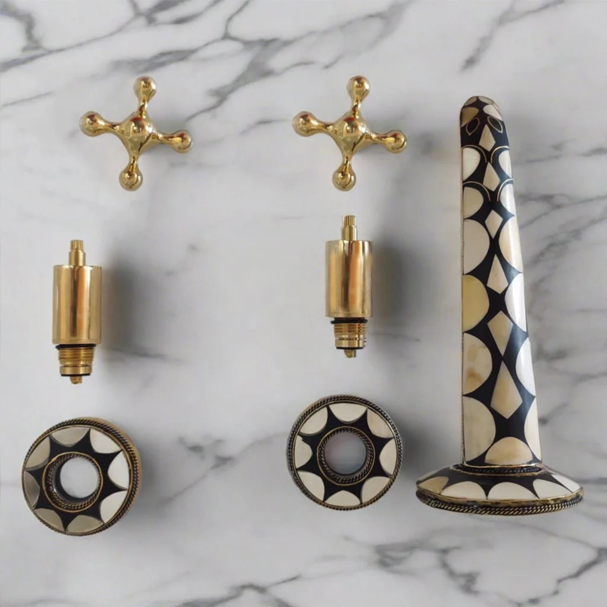 Wall Mount Faucet with Brass & Resin
