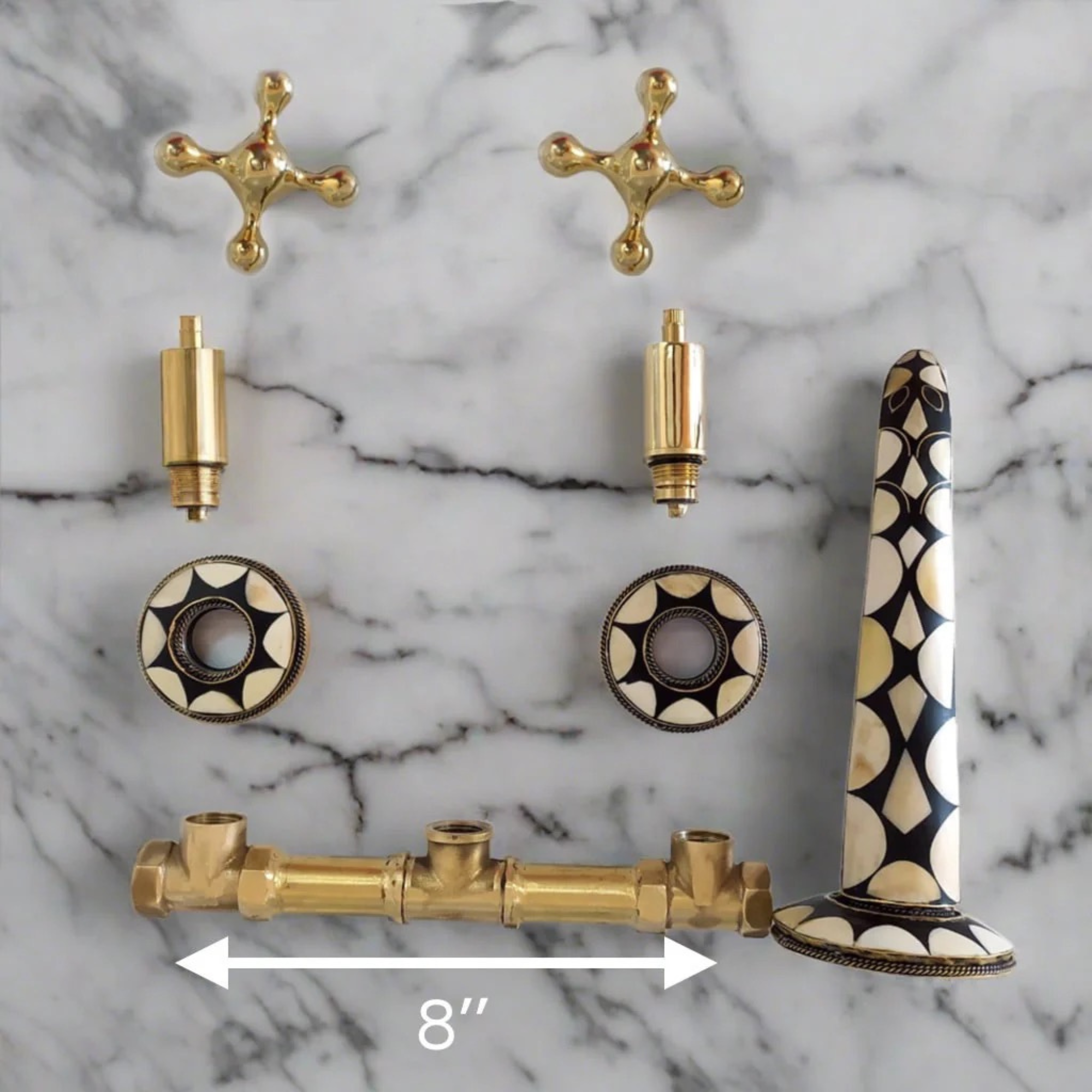 Wall Mount Faucet with Brass Resin