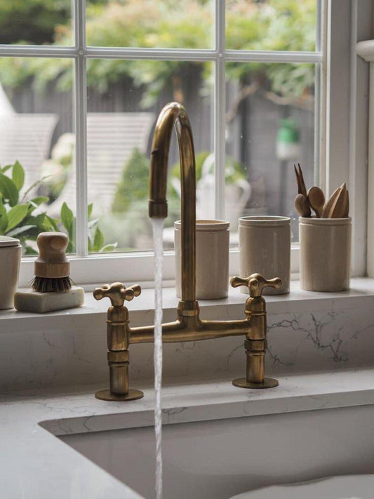 Antique Unlacquered Brass Faucet