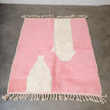 Aicha - Moroccan Pink and White Rug - Best Sellers AzulSouk