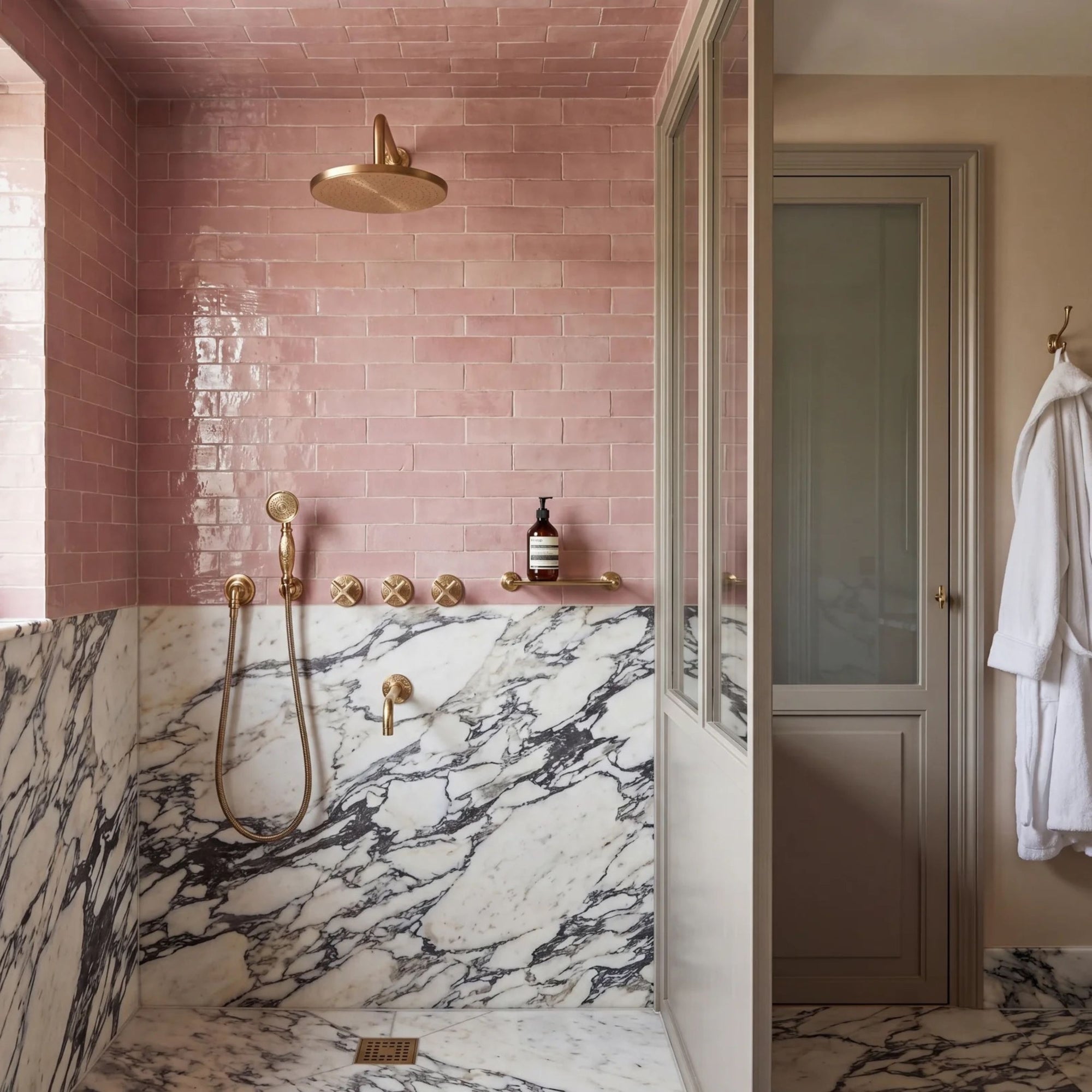 unlacquered-brass-decoratedshower set