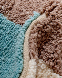 Awatif - Sky Blue & Brown Rug - Best Sellers AzulSouk
