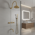 Modern shower head with handheld and tub faucet