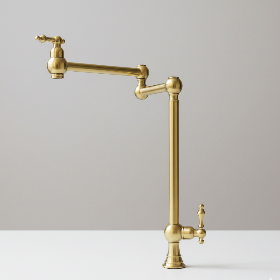 Handmade Brass Pot Filler Brass Kitchen Faucet