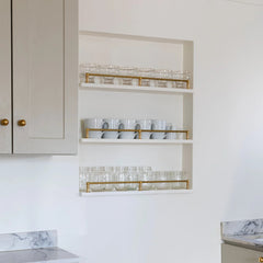 kitchen brass gallery rail