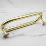 brass door handle with plate