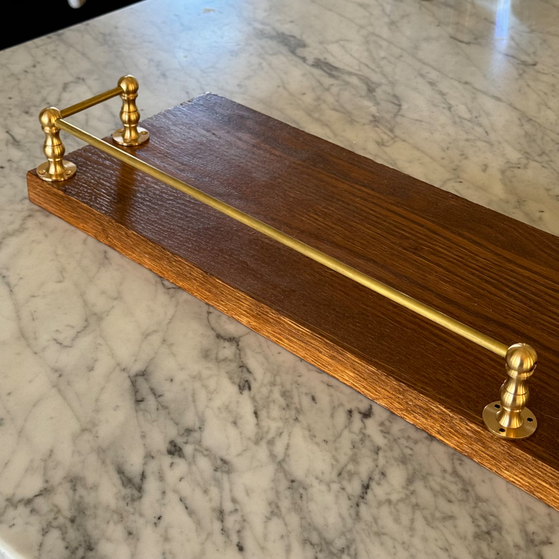 Unlacquered Brass gallery rails for shelves-zoom-