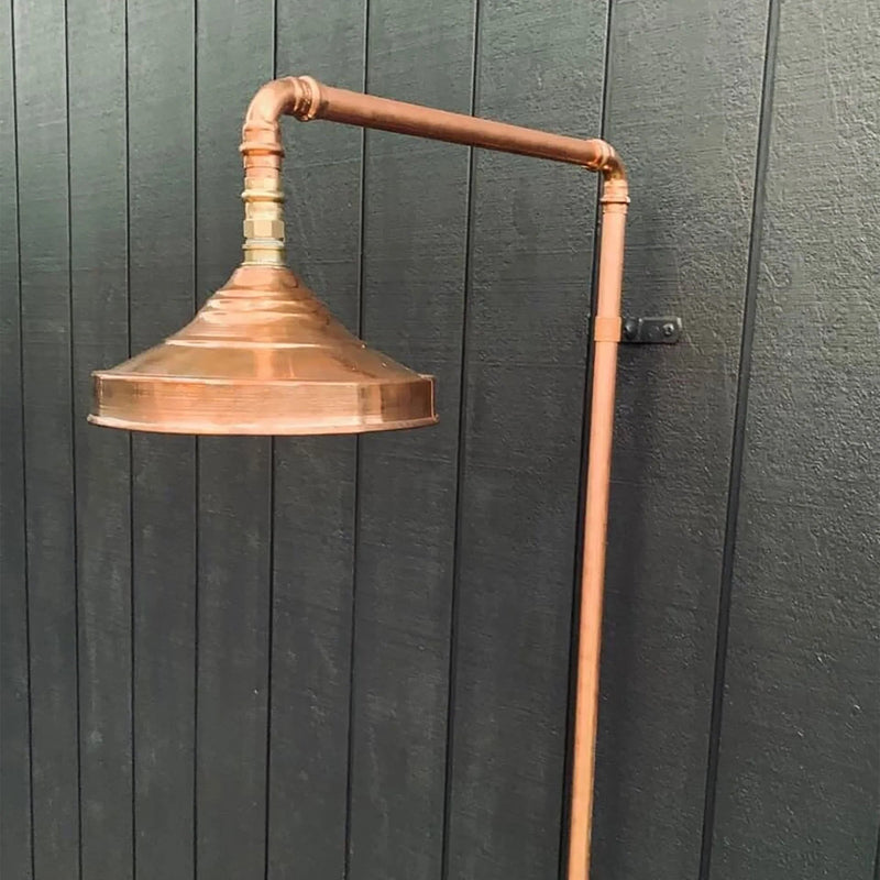 Copper Outdoor Shower, Natural Copper Rain Showerhead-zoom-