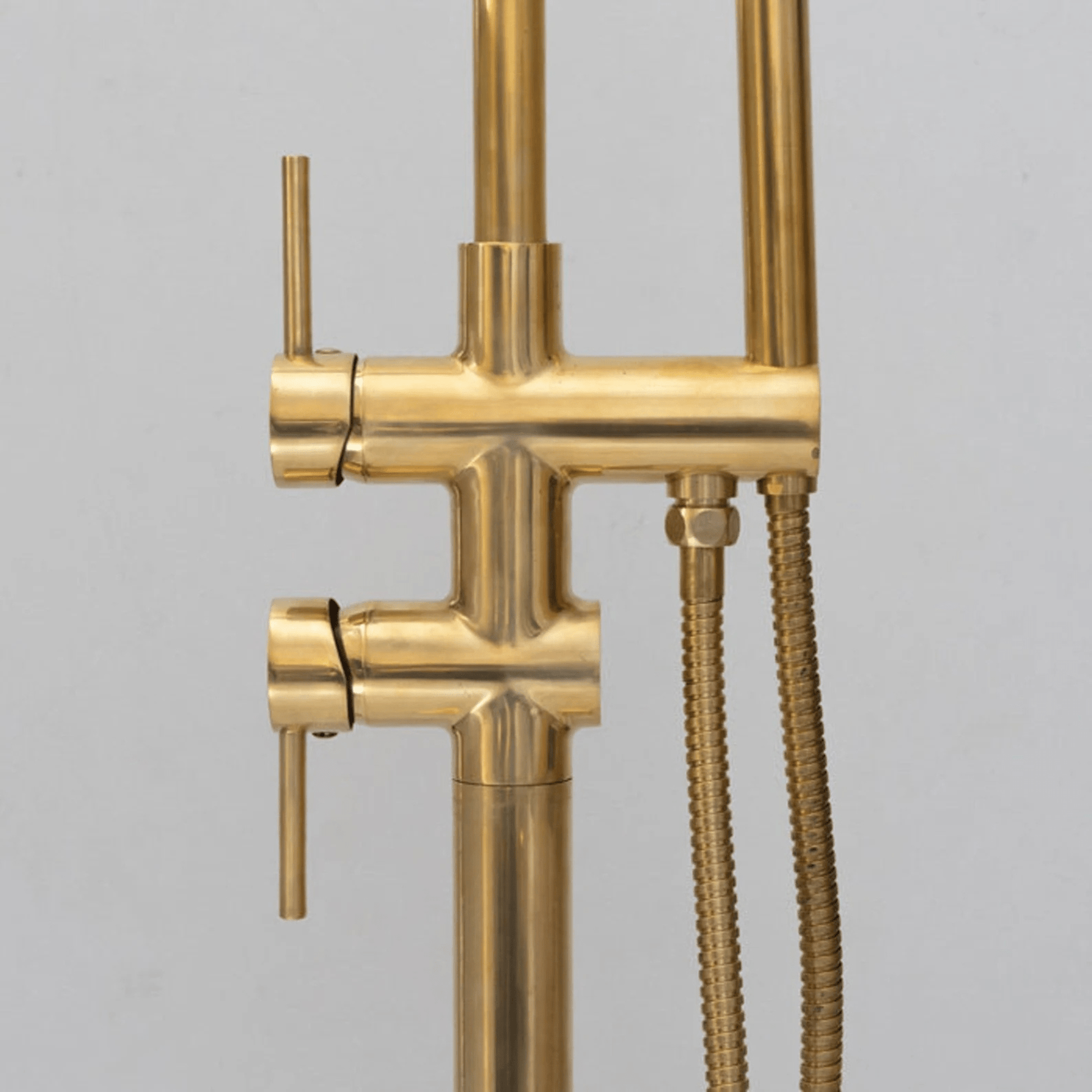 Elegant Floor Mounted Freestanding Tub Filler with HandHeld - shower system AzulSouk