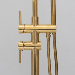 Elegant Floor Mounted Freestanding Tub Filler with HandHeld - shower system AzulSouk