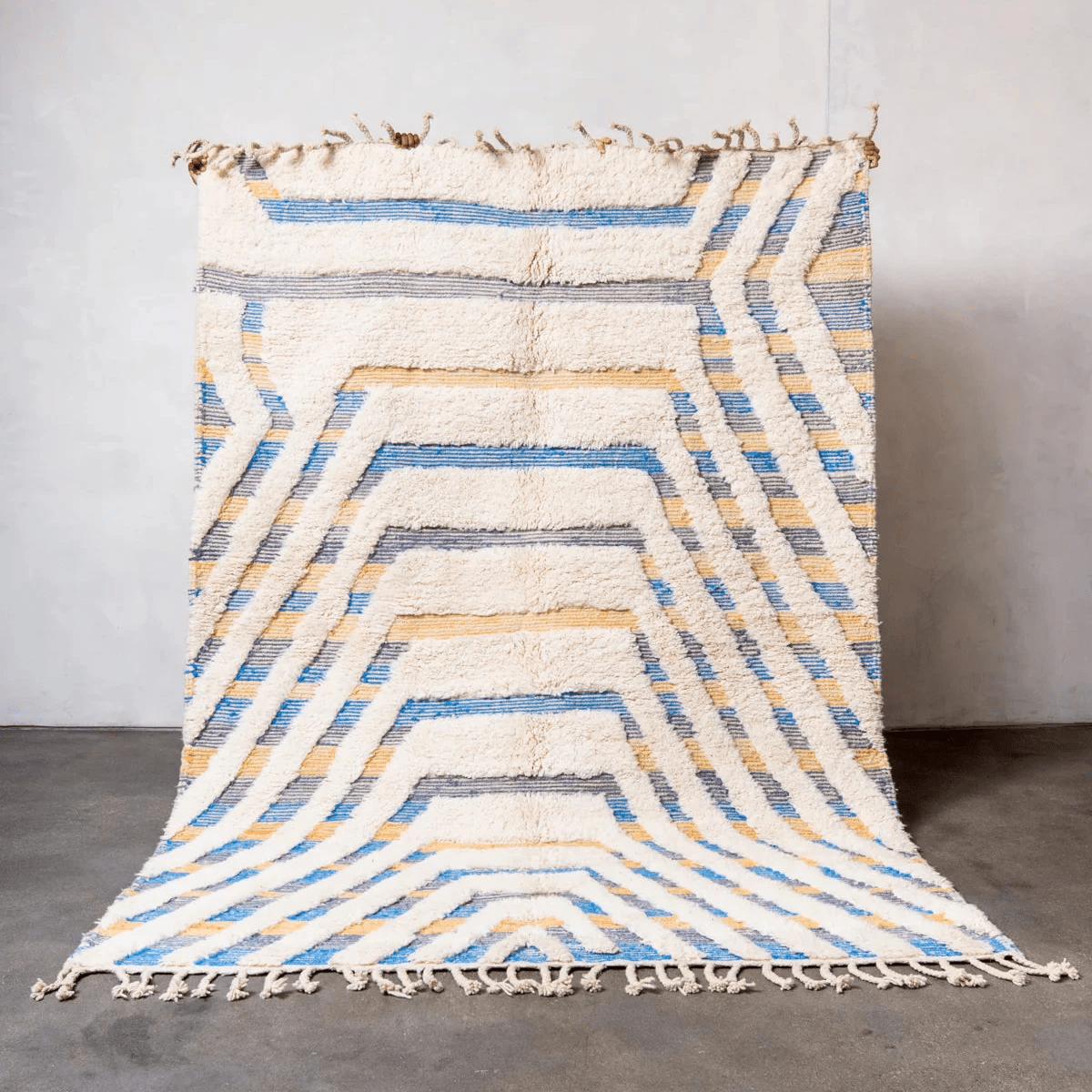 Haily - White Beni Ourain Moroccan Rug - Modern Rugs AzulSouk