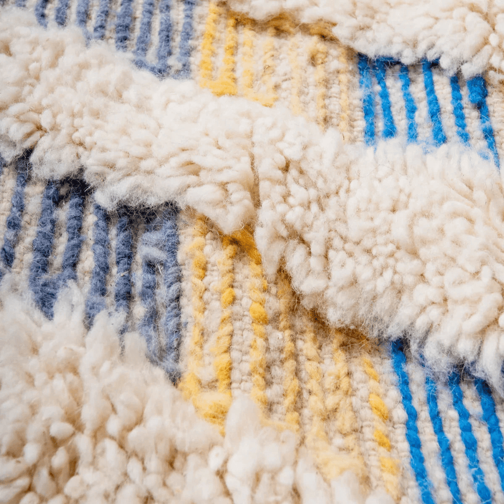Haily - White Beni Ourain Moroccan Rug - Modern Rugs AzulSouk