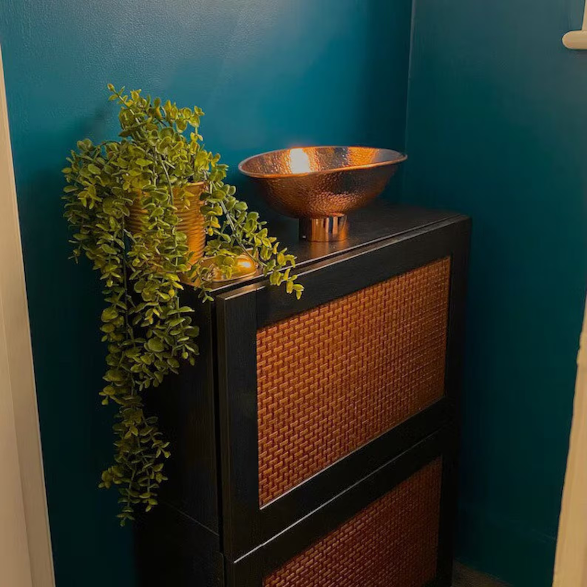 hammered solid copper vessel sink