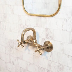Bronze Wall Mounted Bathroom Faucet