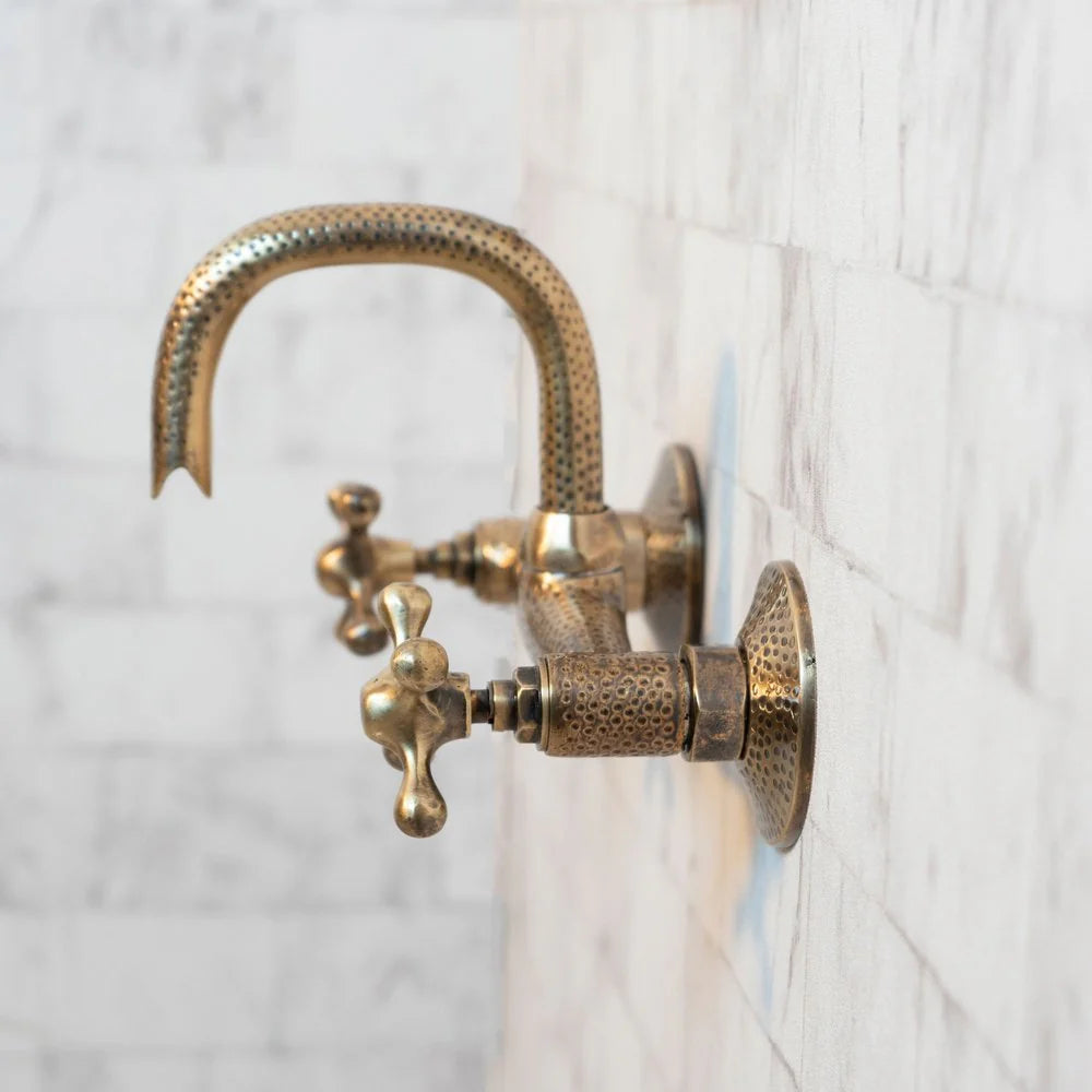 Bronze Wall Mounted Bathroom Faucet-3