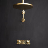 Handcrafted Rainfall Shower Set with Rectangular Backplate
