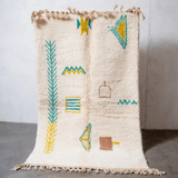 Hora - Modern White Moroccan Rug - Modern Rugs AzulSouk