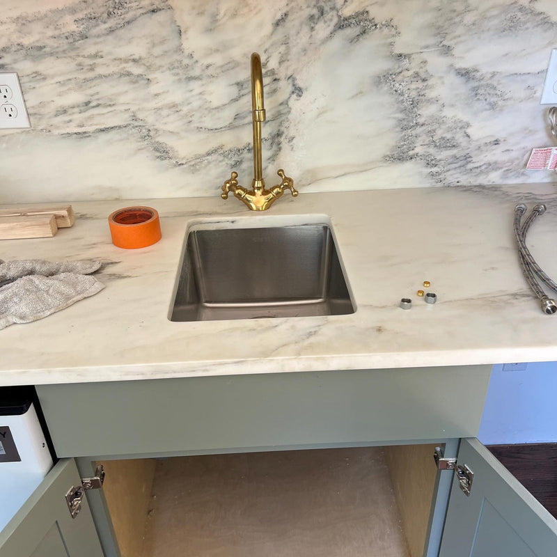 Unlacquered brass Single Hole faucet-zoom-