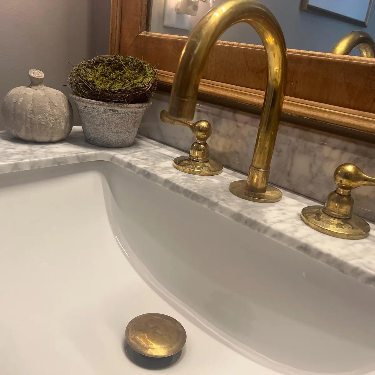 Unlacquered Brass Bathroom Faucet - bathroom faucet AzulSouk