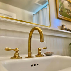 Unlacquered Brass Bathroom Faucet - bathroom faucet AzulSouk