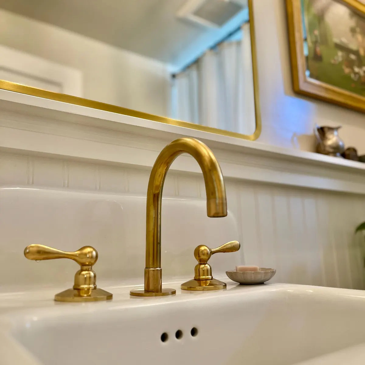 Unlacquered Brass Bathroom Faucet - bathroom faucet AzulSouk